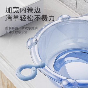 Baby Guard Town Baby Wash Basin 32cm <b>Foldable</b> Hanging Plastic Basin For Kids <b>Bathing</b> - Product Image 2