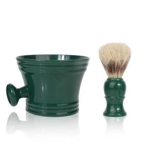 Juego de afeitado para hombre: Cuenco de afeitado de boca ancha, brocha, espumador y raspador - Product Image 4