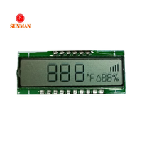 LCD COB Reflektif 5 Digit Segmen Positif TN 3.0V Tampilan Suhu Kelembaban SML05144