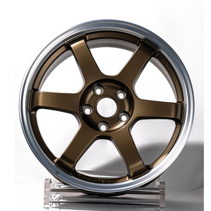 ล้อแม็กซ์ฟอร์จ <span class=keywords><strong>TE37</strong></span> <span class=keywords><strong>ขอบ</strong></span>เว้า 6 ก้าน <span class=keywords><strong>5</strong></span> <span class=keywords><strong>รู</strong></span> ขนาดสั่งทำพิเศษ สีดำ <span class=keywords><strong>20</strong></span> นิ้ว สำหรับรถยนต์นิสสัน GT-R - Product Image 1