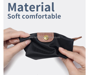 High Quality Waterproof <strong>Nylon</strong> &amp; <strong>Genuine</strong> Leather Characters Pattern Zipper Closure Fashion Cosmetic Bag and Case - Product Image 3