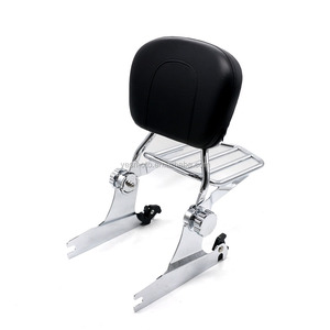Trasero negro respaldo Sissy Bar Rack equipaje para 2000-2005 Softail el tren de la noche-FXSTB 2000-2006 Softail Gordo-FLSTF 2001-2006 - Product Image 2