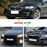 Grille de pare-chocs avant en ABS noir brillant AMP-Z F10 F11 pour BMW Série 5 F10 F11 2011-2017 Accessoires de voiture