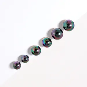 Hot sale cute small rainbow pearl bead shape stud earring sets for women wholesale