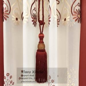 Rideaux occultants <span class=keywords><strong>de</strong></span> luxe brodés 4 pièces pour salon, style américain - Product Image 3