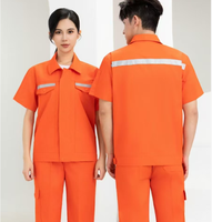 Vêtements de travail haute visibilité personnalisés, respirants, en coton, à manches courtes, unisexes, certifiés CE, vêtements de protection du travail