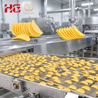 Ligne de production de chips de pommes de terre entièrement automatique HG, 250 kg/h, friteuse en acier inoxydable 304, stérilisateur alimentaire, transformation de snacks