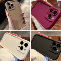 Coque Souple en TPU Colorée pour iPhone 17 Air 16 Pro 15 14 Pro Max 13 12 Mini XR XS 11 8 7 6 Plus avec Protection de l'Objectif de l'Appareil Photo