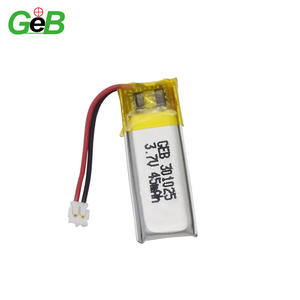 Harga Pabrik 301025 Baterai Lipo <span class=keywords><strong>3</strong></span>.7V 45mah Baterai Lithium Isi Ulang <span class=keywords><strong>3</strong></span>.7v 45mah Baterai Li-polymer <span class=keywords><strong>3</strong></span>.7v dengan 50mah - Product Image 2