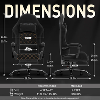 Chaise de jeu promotionnelle en gros, chaise de bureau personnalisée, chaise de jeu avec massage et soutien lombaire pour les joueurs occasionnels