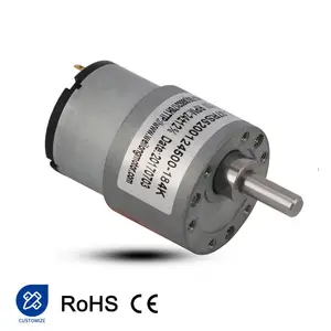 Personalización no estándar Suministro de fábrica 37mm micro DC Gear motor 6V12V24V máquina expendedora engranaje reducción 520 motor