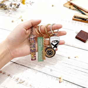 Porte-clés en métal personnalisé avec logo sur mesure, porte-clés design mignon, porte-clés en émail thé au lait aux bulles, accessoires - Product Image 3