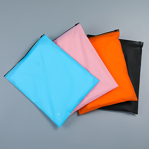 Sacs en plastique refermables à fermeture éclair personnalisés, noirs et roses, mats, givrés, biodégradables, pour t-shirts, vêtements, emballages - Product Image 2