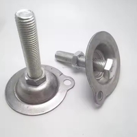 Pieds de nivellement ovales pour supports de convoyeur, pied réglable M16 avec trous de fixation, pied à base plate M12, coupelle de pied M8M14