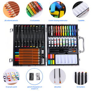 Groothandel Hoge Kwaliteit 53-delige Kleuren Tekenen Kunstset Kinderen Schilderen Cadeau Cadeaudoos Kleuren Kunstset Benodigdheden - Product Image 3