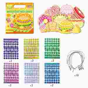 Boys Girls Customized Coloring <b>Bookmarks</b> Food Hamburger Sandwich DIY Mirror Mosaic Stickers 10pcs Creative Tag for Kids - Product Image 5