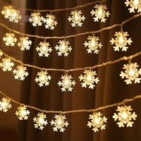 Guirlandes lumineuses LED flocon de neige, directement de l'usine, décorations pour sapin de Noël, étanches IP54, boîte à piles, décorations à brancher