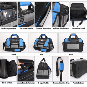 Bolsa De herramientas De Base dura impermeable de alta resistencia de 13-23 pulgadas para electricistas, bolsa eléctrica multifunción, Cintas, Bolsa De Ferramentas - Product Image 2