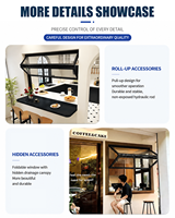 Ventana Plegable Vertical de Aluminio Estilo Europeo con Rotura de Puente Térmico y Vidrio Aislante para Patio de Hotel y Conexión Interior/Exterior