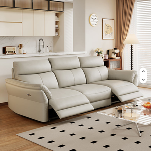 Sillón Reclinable Eléctrico Inteligente Multifuncional, Sofá Combinado de Cuero PU, Diseño Moderno, Extensible, para Sala de Estar - Product Image 1