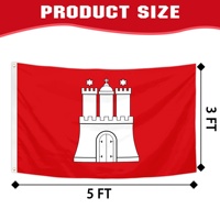 Drapeau en polyester de qualité supérieure pour la vente en gros, 3x5ft (90x150cm), bannière politique allemande pour les campagnes, anti-plis