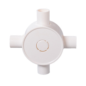 Boîte de jonction de conduit électrique à quatre voies à haute pression en PVC Boutique Commander Box Boîte de jonction de coulée rouge lisse à 3/4 fourches - Product Image 4