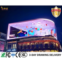 Écran LED géant 3D extérieur à luminosité automatique, panneau d'affichage vidéo brillant, mur vidéo publicitaire, installation facile, léger, pour événements