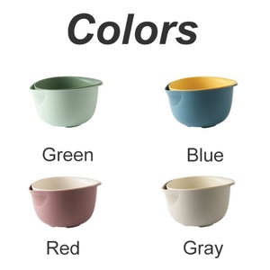 China Factory High Quality Kitchen Plastic <b>Sink</b> Colorblock Portable Double-layer Multi-purpose Fruit Vegetables Drain Basket - Product Image 2