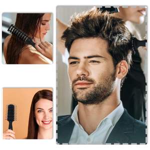Peigne de coiffure ionique imperméable pour hommes avec logo personnalisé, <span class=keywords><strong>brosse</strong></span> en nylon avec manche en plastique pour le coiffage des pompadours - Product Image 6