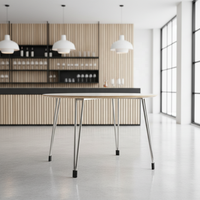 Table de banquet moderne en métal de 3,94 pieds pour hôtel, maison, restaurant, salon, hôpital - Durable et pliable