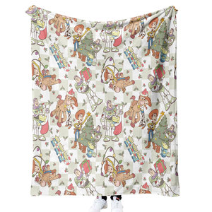 Mới Bán Buôn Giáng Sinh Phim Hoạt Hình Chăn Tùy Chỉnh In Ấn Mềm Lông Cừu Nhà Ném Mặc Sang Trọng Chăn - Product Image 4