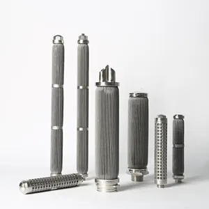 separator industrial air compressor 40 micron stainless steel sintered fiber heavy duty dust air metal cartridge filter element