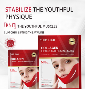 V-hình dạng Collagen mặt nạ nâng và thắt chặt băng để loại bỏ đôi <span class=keywords><strong>c</strong></span>ằm giữ ẩm tấm tai mặt nạ - Product Image 5