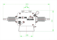 Interruptor de Corte de Carga SF6 LBS Inteligente para Exteriores FLW34-12/40.5kV, 10kV, 12kV, 24kV, 40.5kV, 630A, Montado en Poste