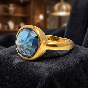 แหวนเซอร์คอนสแตนเลสสตีลชุบทองคำ 18K/โรสโกลด์คลาสสิคสำหรับผู้หญิง - Product Image 5
