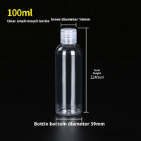Bouteille en plastique PET sans BPA, compressible, avec bouchon à clapet papillon, anti-fuite, pour shampoing, gel douche, emballage de voyage pour produits de toilette
