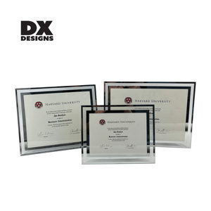 DX thiết kế A4 giấy chứng nhận danh dự frameaward bằng tốt nghiệp khung treo tường pha lê kính khung ảnh - Product Image 1