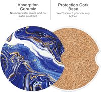 Sous-verres ronds antidérapants en céramique pour boissons, réutilisables, écologiques, imprimés UV, modernes, diamètre 100 mm