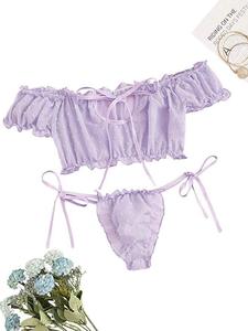 Hot bán Chất lượng cao ren Sexy Lady cô gái tuổi teen thân mật đồ lót đồ bơi bán buôn không dệt phương pháp dệt - Product Image 3