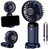 Mini ventilateur portable USB rechargeable, pliable, en plastique, électrique, pour le bureau, les étudiants, la voiture, l'extérieur, cadeau idéal