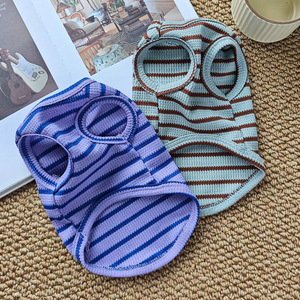 Ropa para gatos, chaleco fino de verano antidesprendimiento para gatitos, ropa universal para mascotas, linda con rayas - Product Image 2