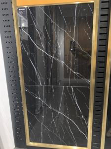 Piastrelle in Ceramica Porcellanata Nera Lucida Smaltata di Foshan per Interni, Effetto <span class=keywords><strong>Marmo</strong></span> - Product Image 3