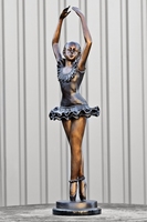 Sculpture de danseuse de ballet en bronze grandeur nature personnalisée pour jardin extérieur, fontaine d'eau en bronze d'art métallique, ballerine, statue de fille