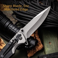 Couteau de survie tactique multi-outils pour le camping en plein air, couteau pliant Black Knight en acier inoxydable G10 - Vente en gros