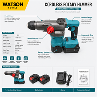 Kit Bor Rotary Tanpa Kabel dengan 2 Baterai, Charger, dan Manual untuk Grosir B2B