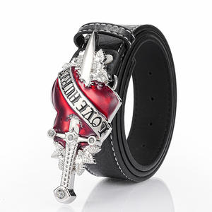 <span class=keywords><strong>Ceinture</strong></span> en alliage PU en plastique pour hommes, style punk vintage européen et américain, <span class=keywords><strong>ceinture</strong></span> de piercing à une flèche - Product Image 4