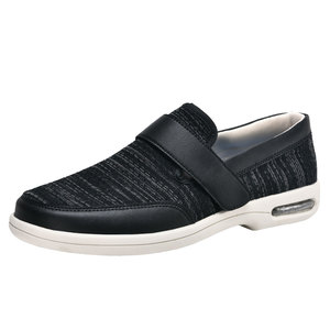 Chaussures légères en maille pour personnes âgées avec doublure respirante, embout large et soutien de la voûte plantaire pour hommes, usage quotidien printemps-hiver - Product Image 2