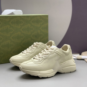 Sneakers plateforme blanches de luxe, chaussures chunky de haute qualité pour femmes - Product Image 1