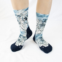 Vente en gros de chaussettes vierges avec design de logo personnalisé Chaussettes de sublimation numérique avec impression 3d pour hommes