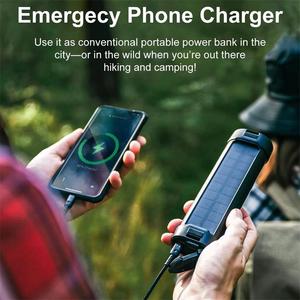 IP66 không thấm nước LED sạc khẩn cấp 6000mAh năng lượng mặt trời cắm trại đèn lồng 13 chế độ ánh sáng ngoài trời đèn pin năng lượng mặt trời lũ đèn - Product Image 5